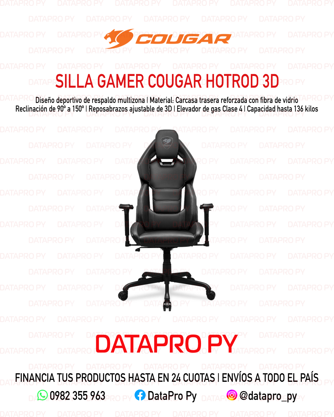 Silla Gamer Cougar Hotrod 3D